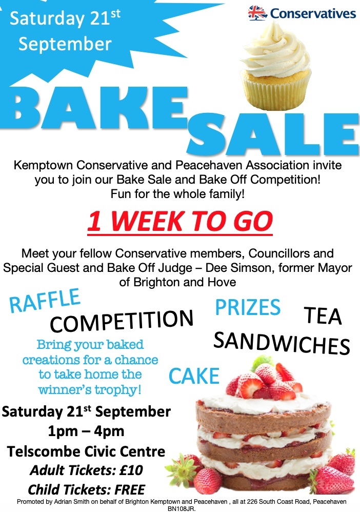 Bake Sale - Saturday 21st September 2019